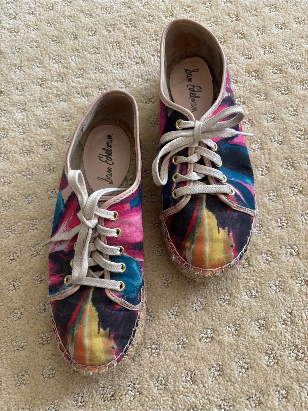 Sam Edelman Multicolor Tie-Dye Canvas Espadrilles